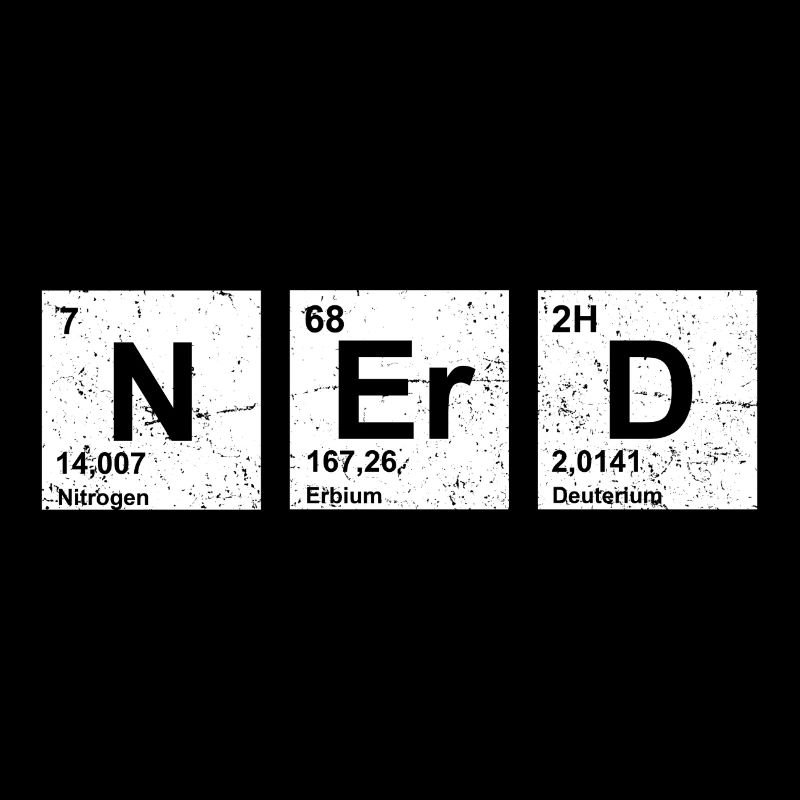 Nerd vintage periodic table of elements