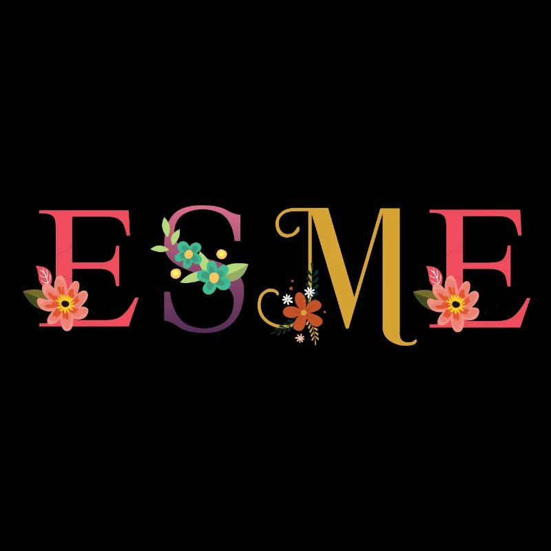 ESME Name mit Blumen geschmückt