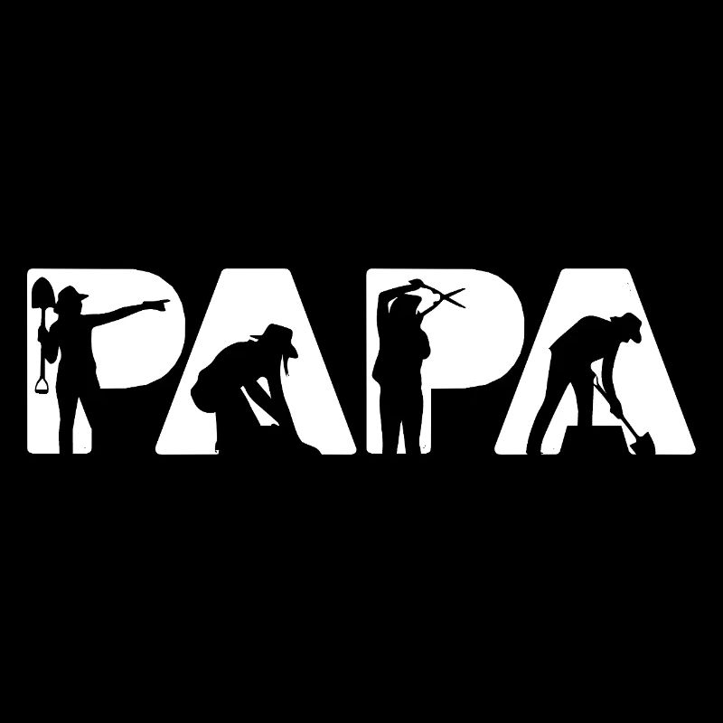 Papa Landscaping Gardener Silhouette Design