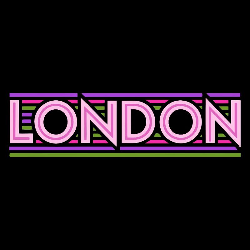 Londres Néon Typographie Lignes