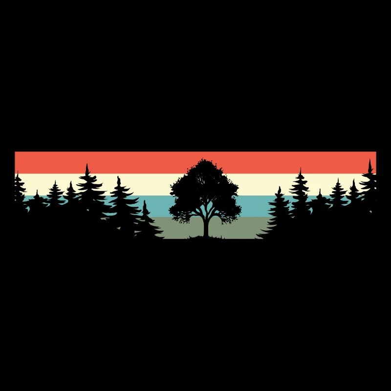 Tree Forest Retro Gift