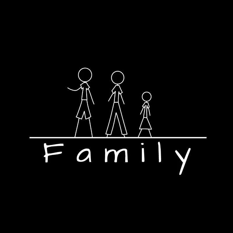 Stick figure family