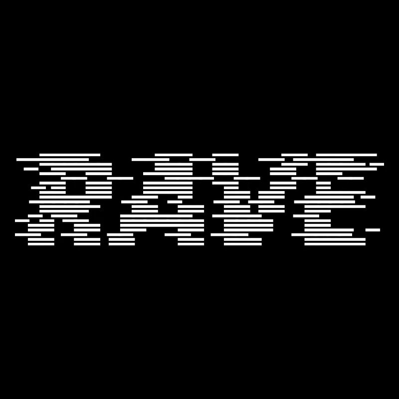 Rave music glitched logo design