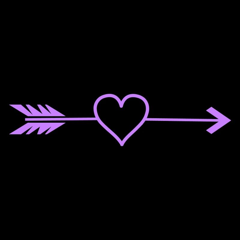 Flèche Cœur en Violet