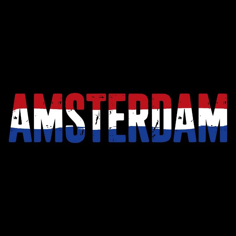 Amsterdam Flag Netherlands Vintage