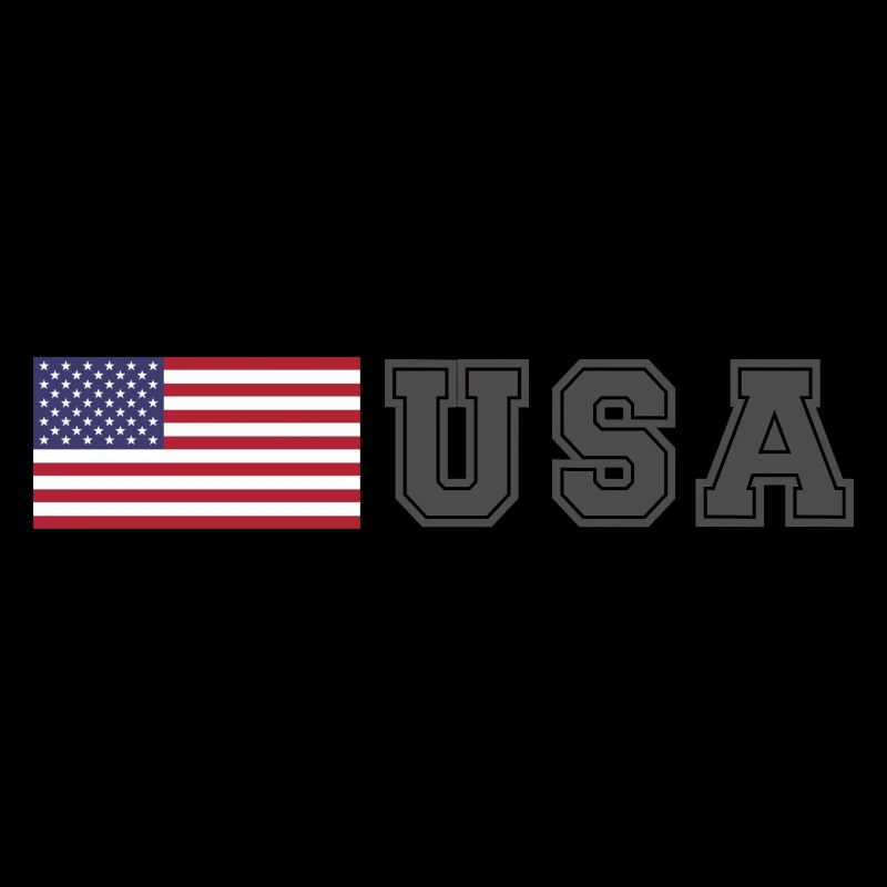 ÉQUIPE États-Unis Drapeau américain devant la police de caractères