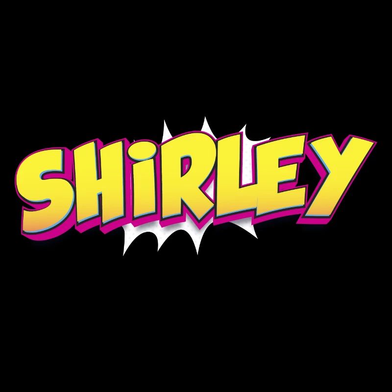 Shirley Benutzerdefinierter Name Comic-Buch-Stil Pop-Art,