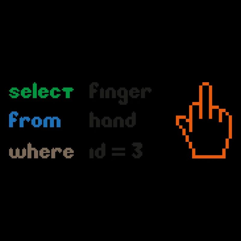 Lustige SQL-Abfrage: 8-Bit-Mittelfinger für Geeks