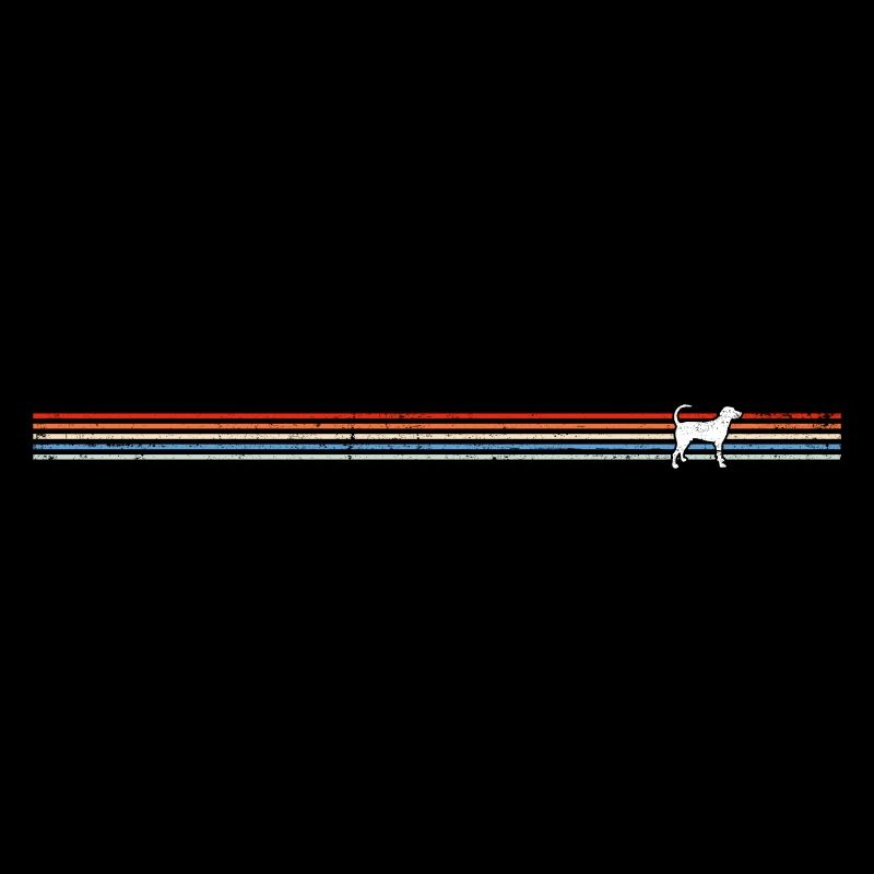 Silhouette de chien sur rayures