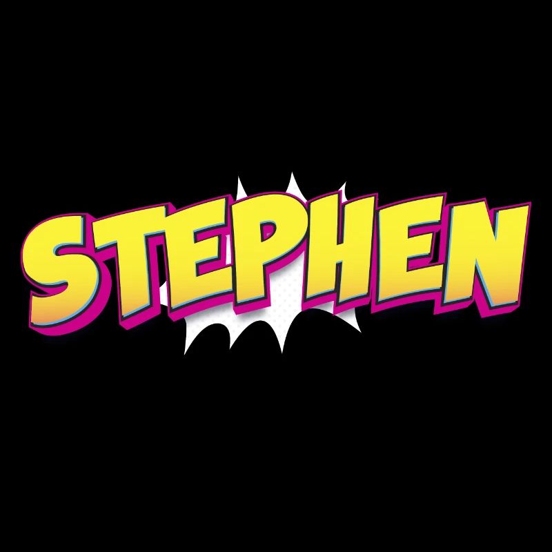 Stephen benutzerdefinierter Name Comic-Buch-Stil Pop-Art,