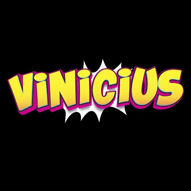 Vinicius Benutzerdefinierter Name Comic-Buch-Stil Pop-Art,