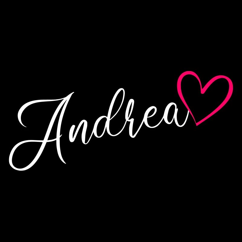 Andrea Surname First Name Heart Pink