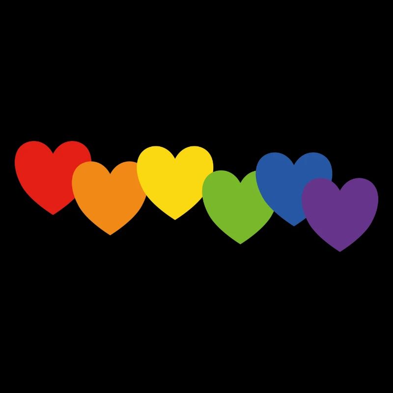 Coeurs couleurs arc-en-ciel