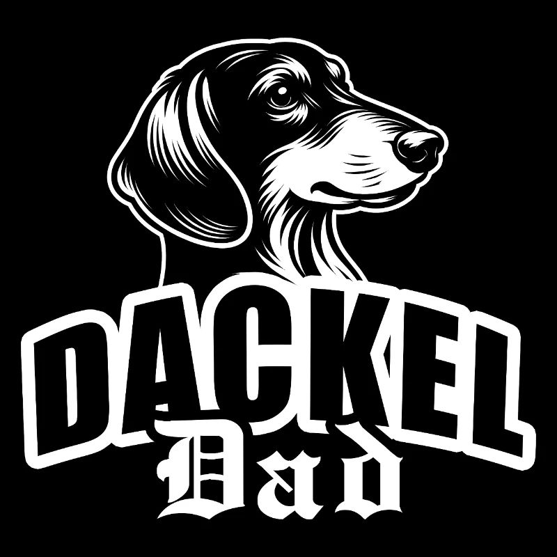 "Dackel Dad" mit Hundekopf