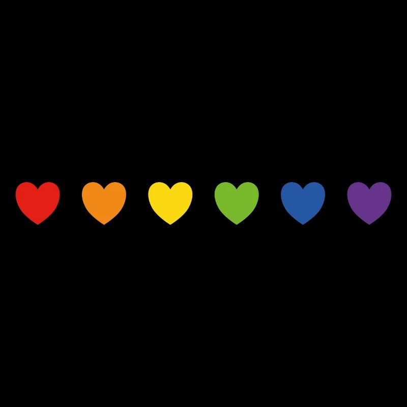 Regenbogen-Pride-Herzen