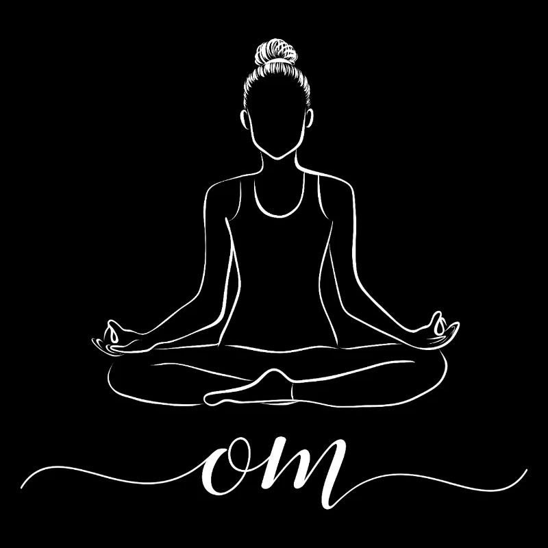 Om Meditationssilhouette