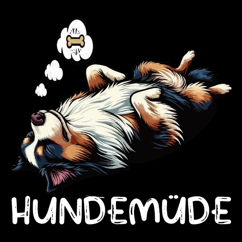 Hundemüde Australian Shepherd Aussie Aussiehalter