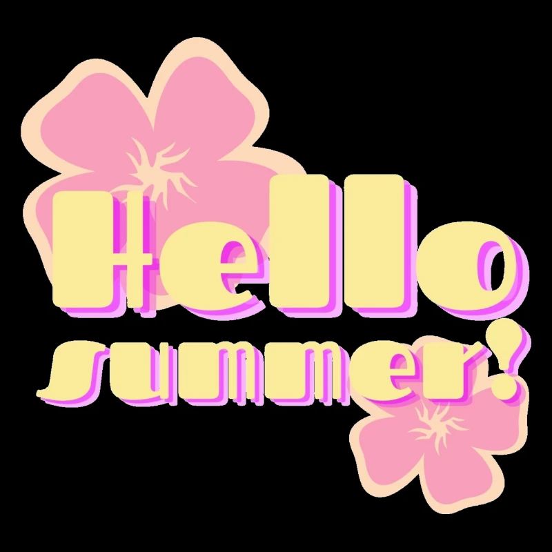 Hello Summer fleurs pastel rétro