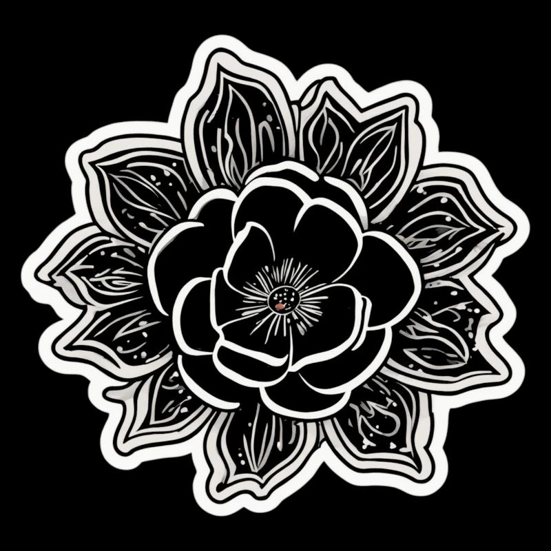 La beauté et le charme d’une fleur monochrome