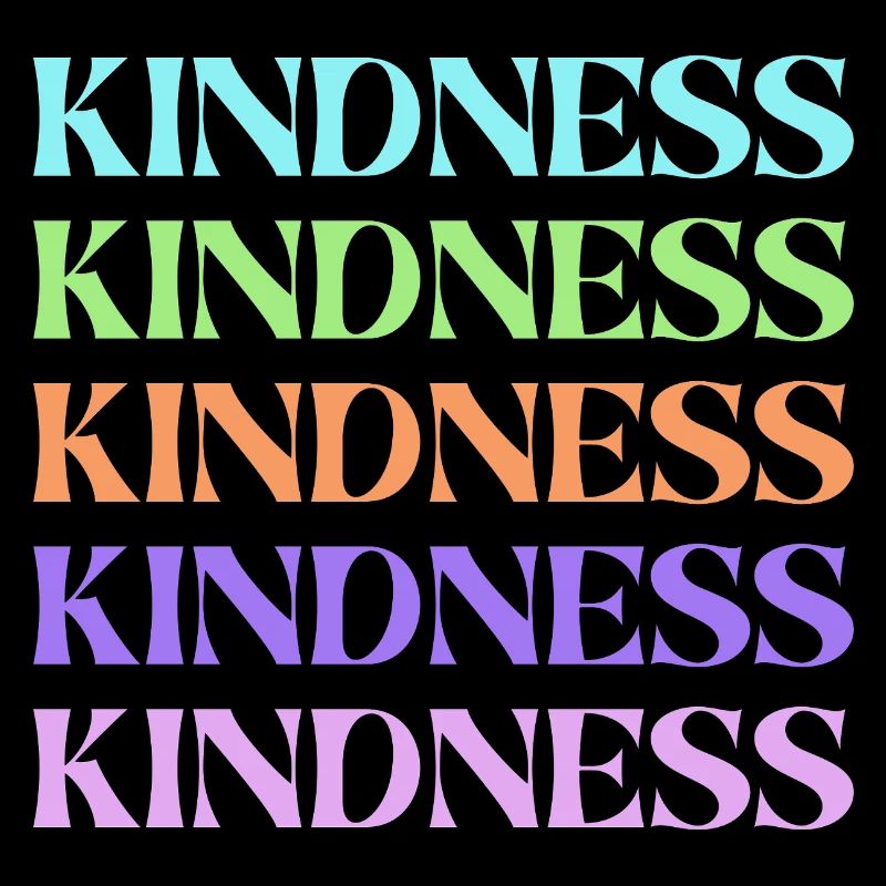 Kindness Rainbow Stacked Text