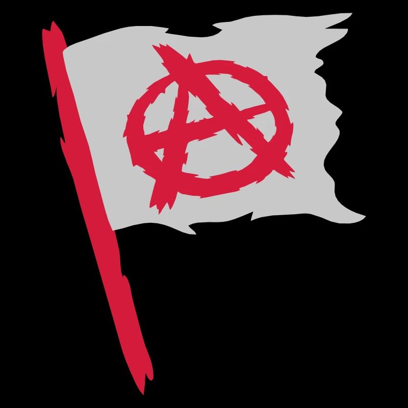 Flag anarchy symbol logo