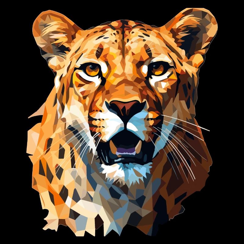 Guépard dans le style polygonal