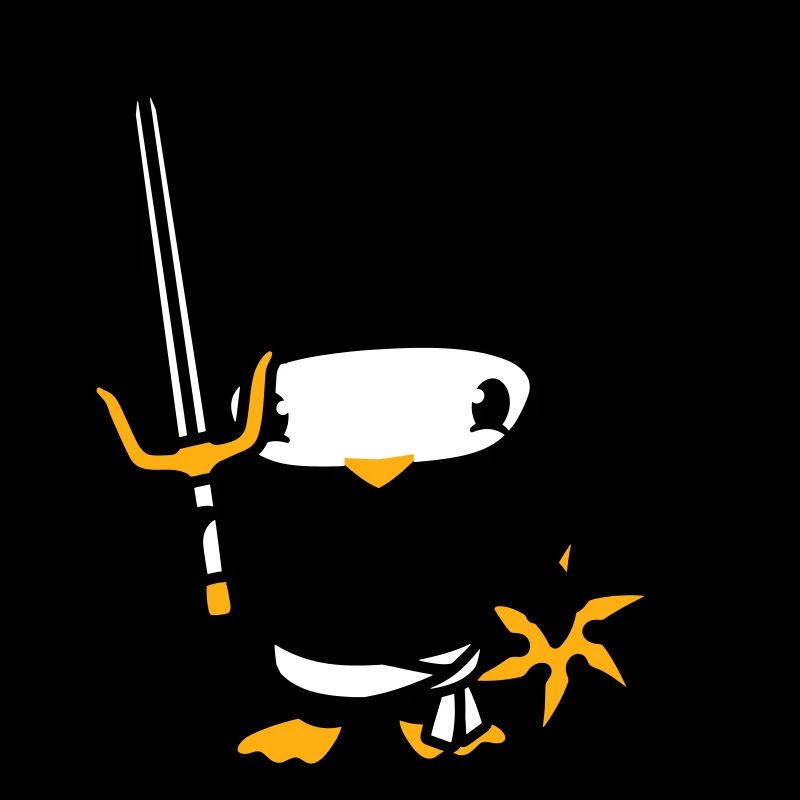 Vogel Ninja Kämpfer Assassin Schwert Ninjastern