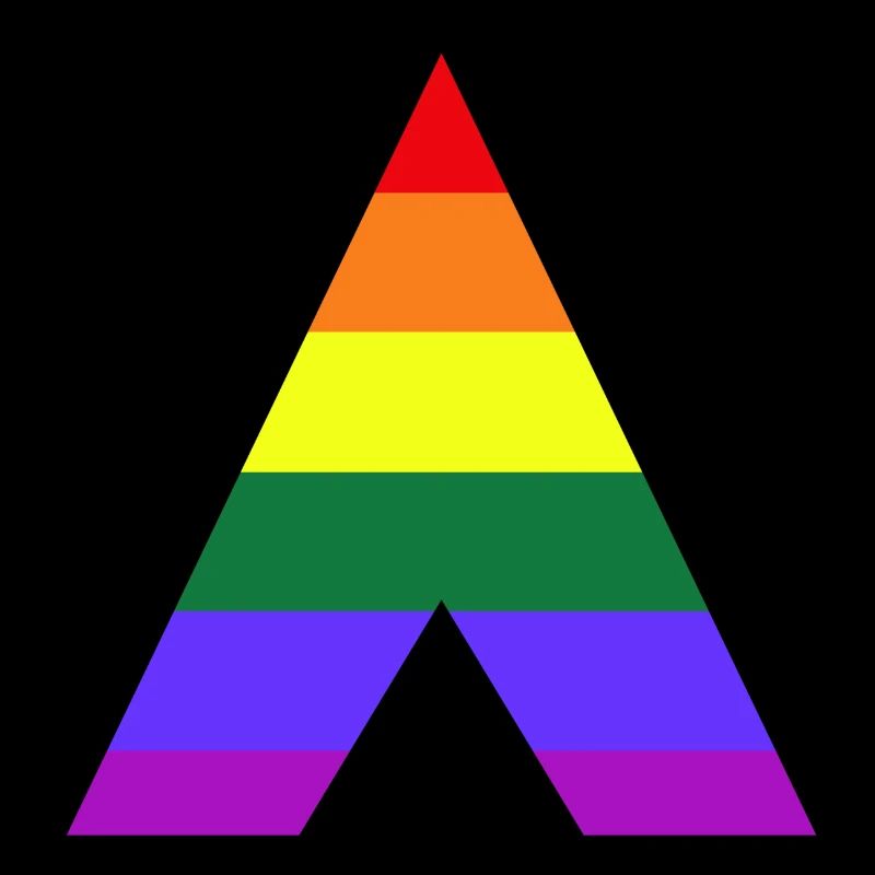 Triangle arc-en-ciel allié LGBT