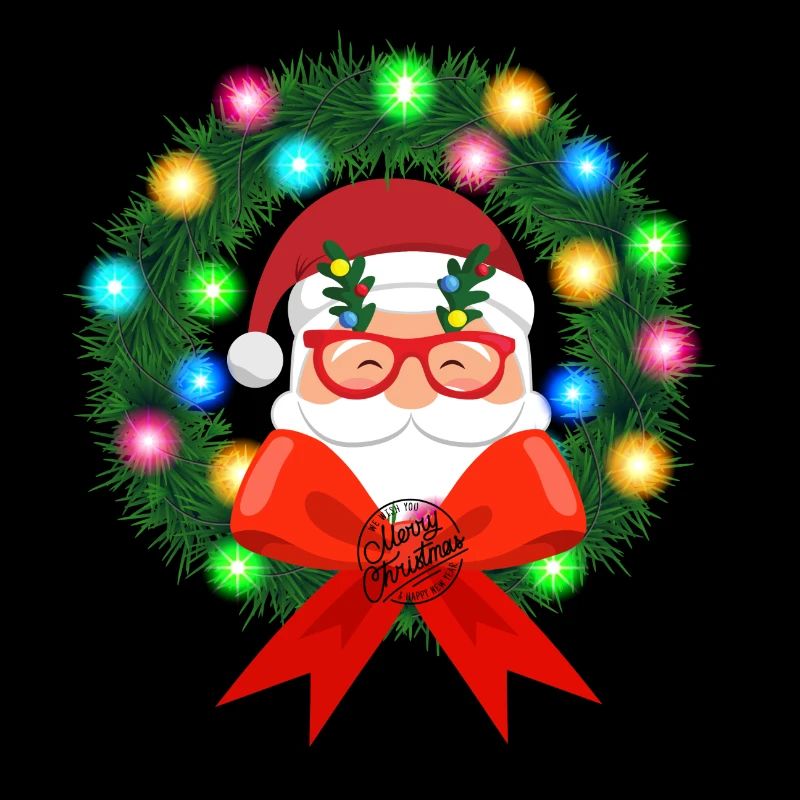 Weihnachtsmann im Kranz