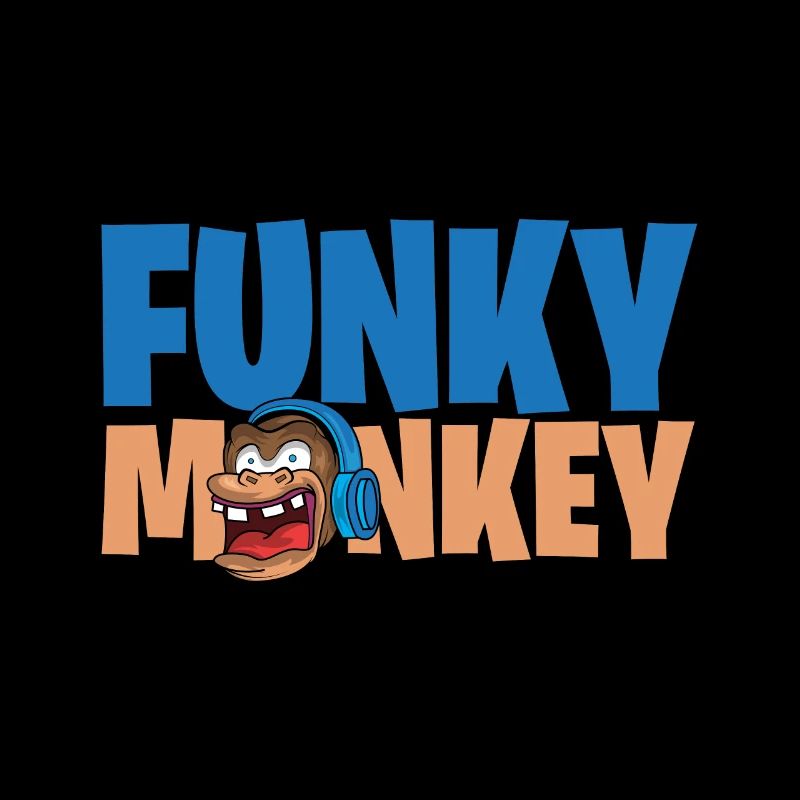 Funky Monkey Affe Kopfhoerer Geschenk