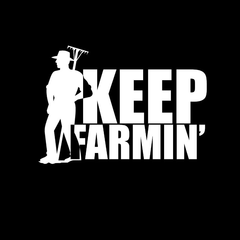 Keep farmin with rake - Bauer mit Harke