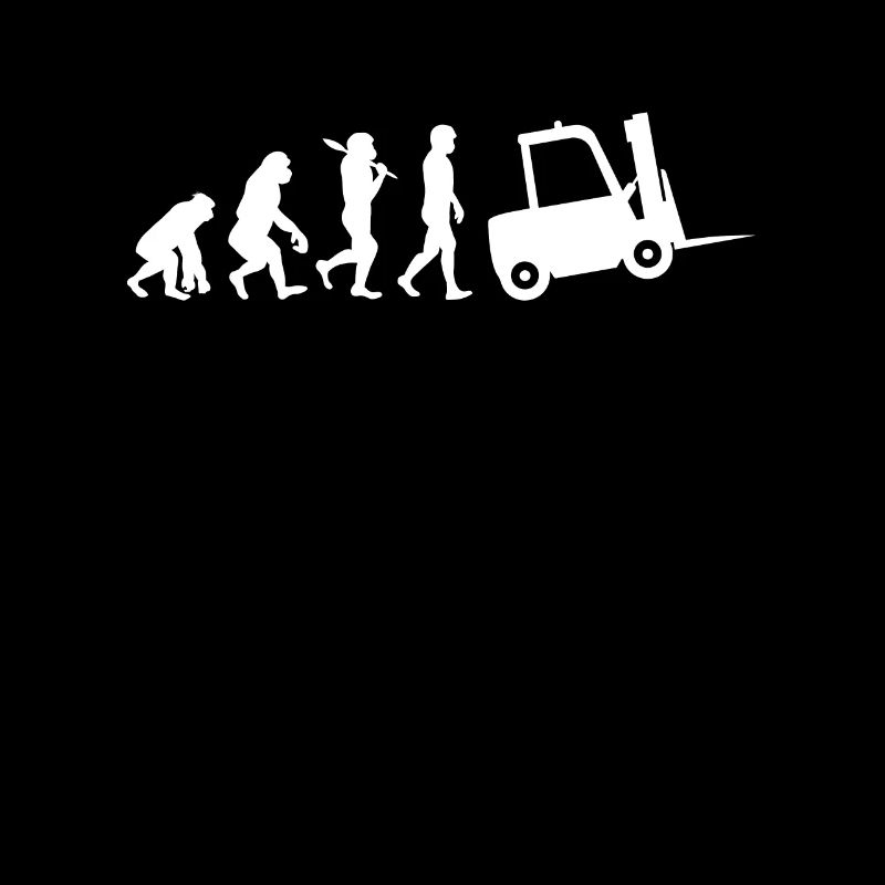 Staplerfahrer Evolution mit Gabelstapler Shirt