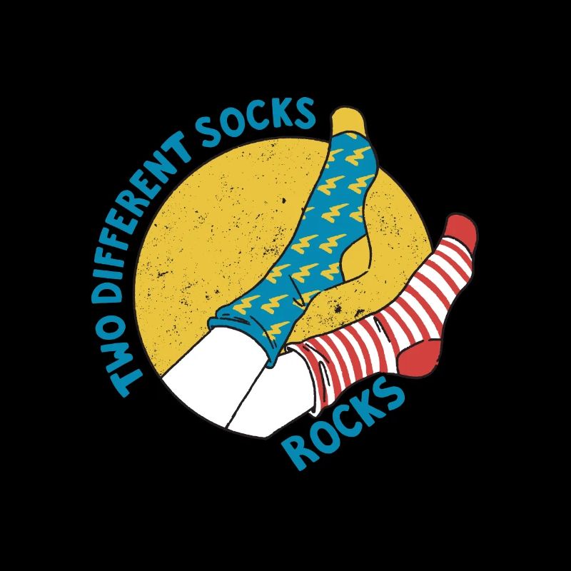 Two Different Socks Rock Funny Sock Quote