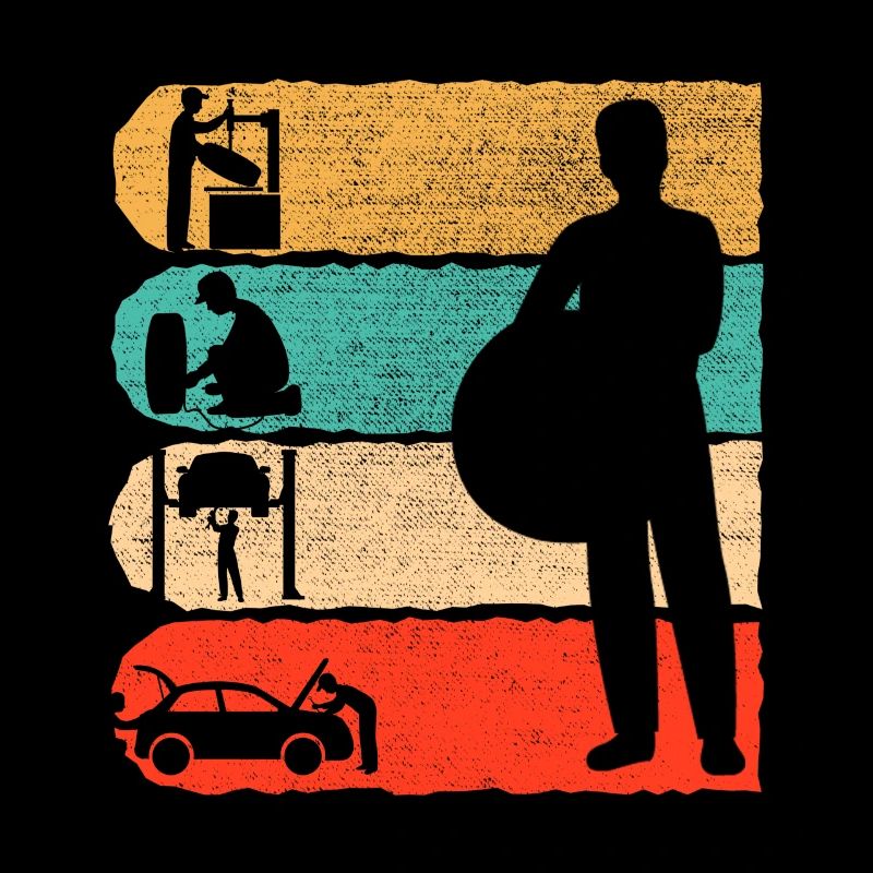 Mécanicien automobile Retro Gift
