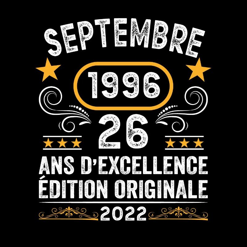 Septembre 1996 26 Ans Anniversaire Idée Cadeau
