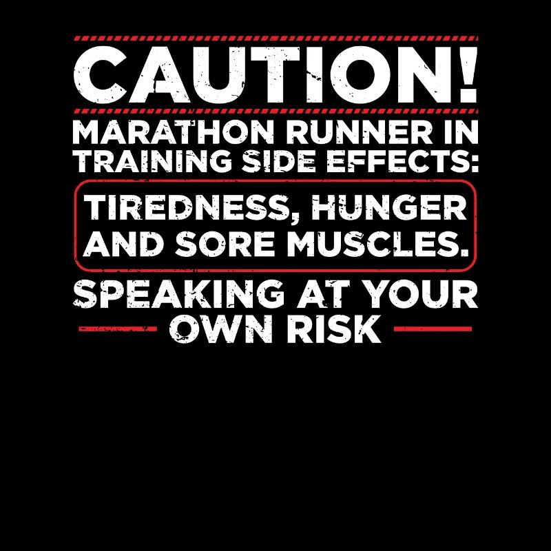Vorsicht! Marathonläuferin Im Training Läuferin