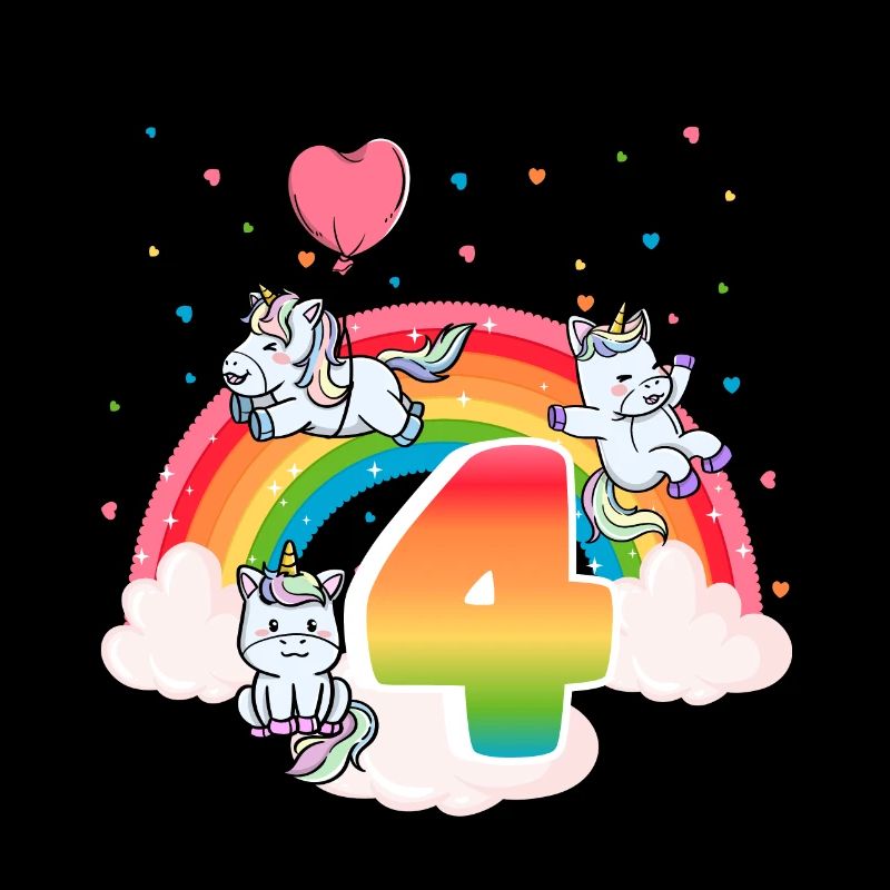 4th Birthday Dabbing Llama Unicorn Sloth | 4th