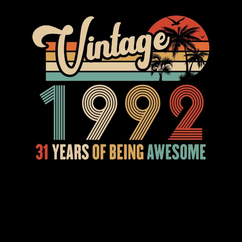 Vintage Year 1992 Anniversary 31 Years Gift Idea