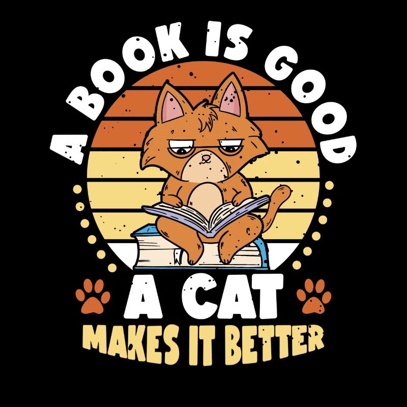 Book Is Good Cat Makes It Better |