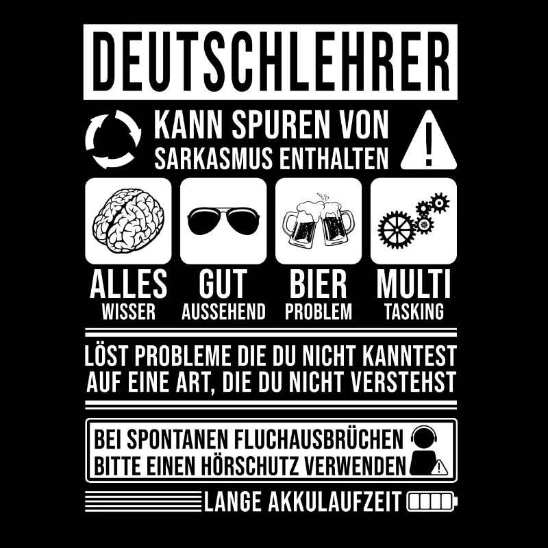 Deutschlehrer Spruch lustig