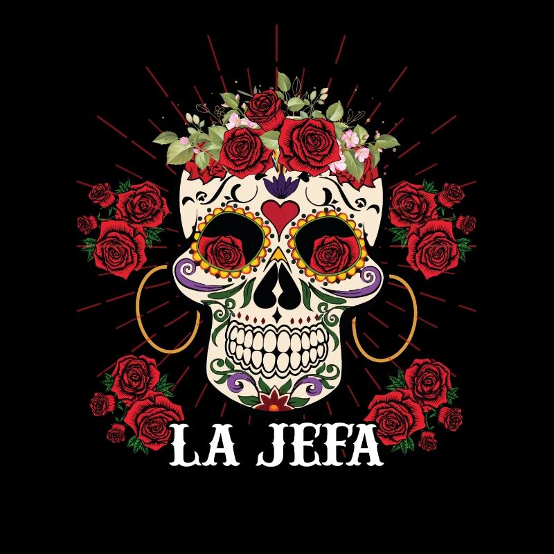 Sugar Skull La Jefa Dia De Los Muertos
