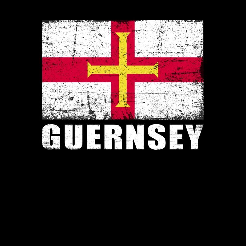 Drapeau de Guernesey Grunge Drapeau de Guernesey