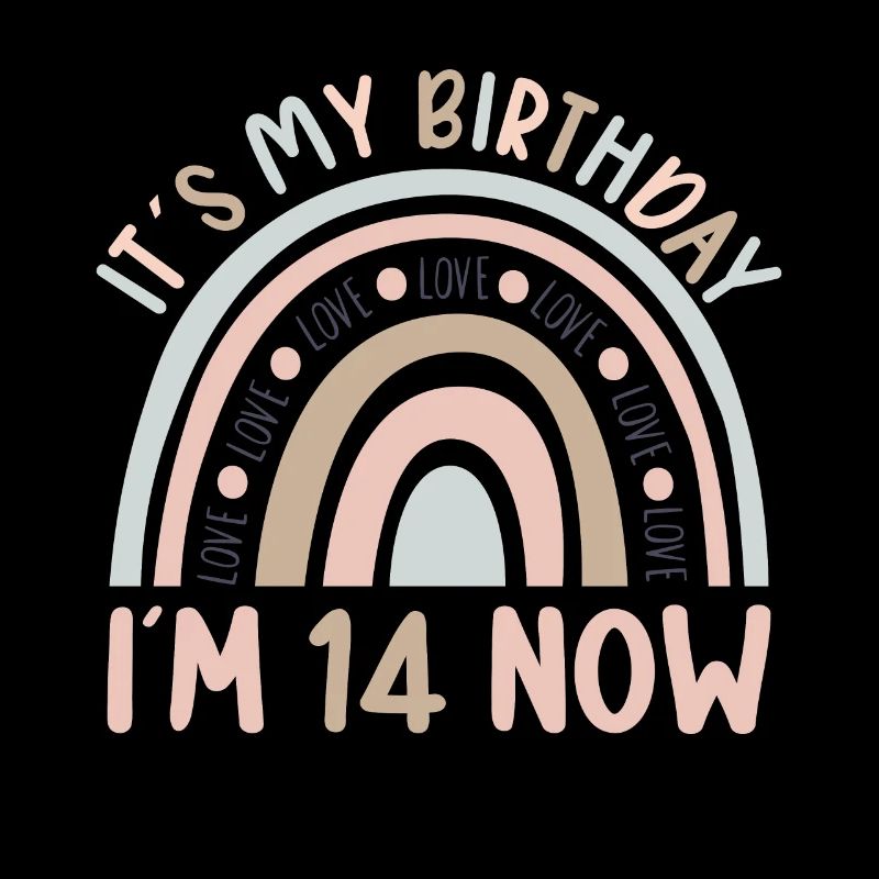 14 years old Rainbow Rainbow 14th birthday