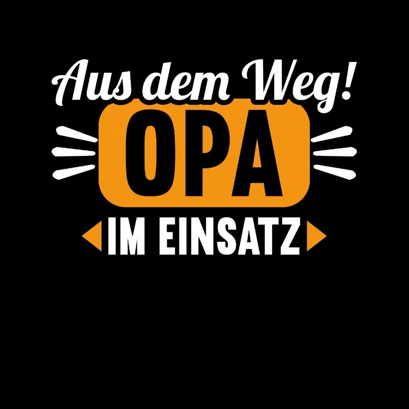 Aus dem Weg. Opa im Einsatz.