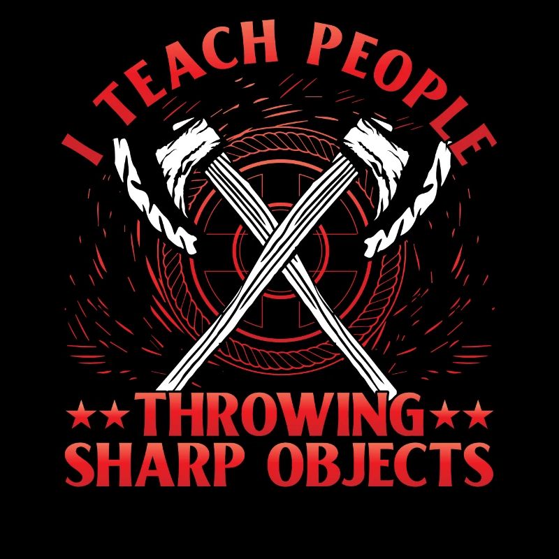 I teach people throwing Sharp Objects Axe Throwing