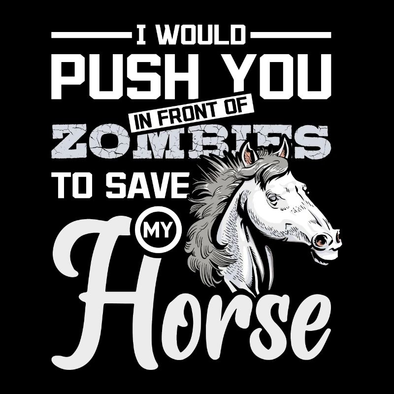 Je te pousse devant des zombies pour sauver mon cheval
