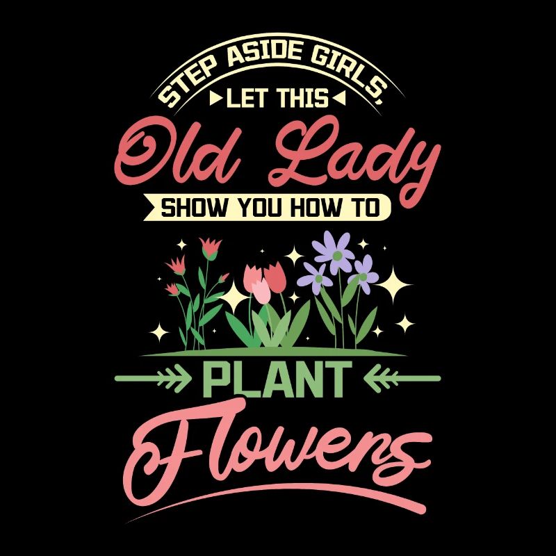 Vieille dame vous montrer comment planter des fleurs
