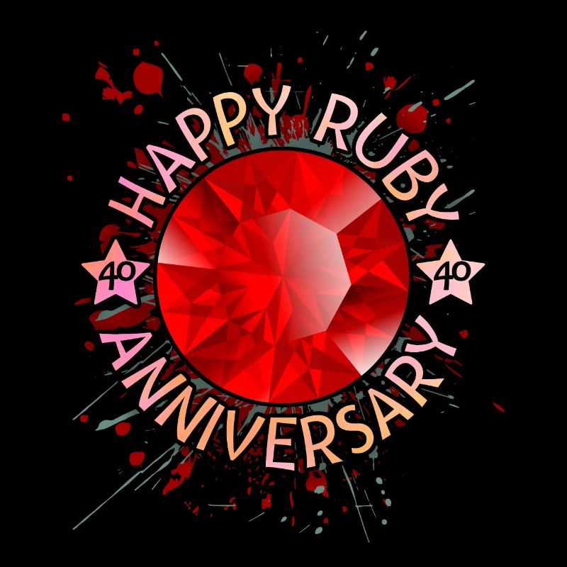 Ruby wedding, wedding anniversary 40 years