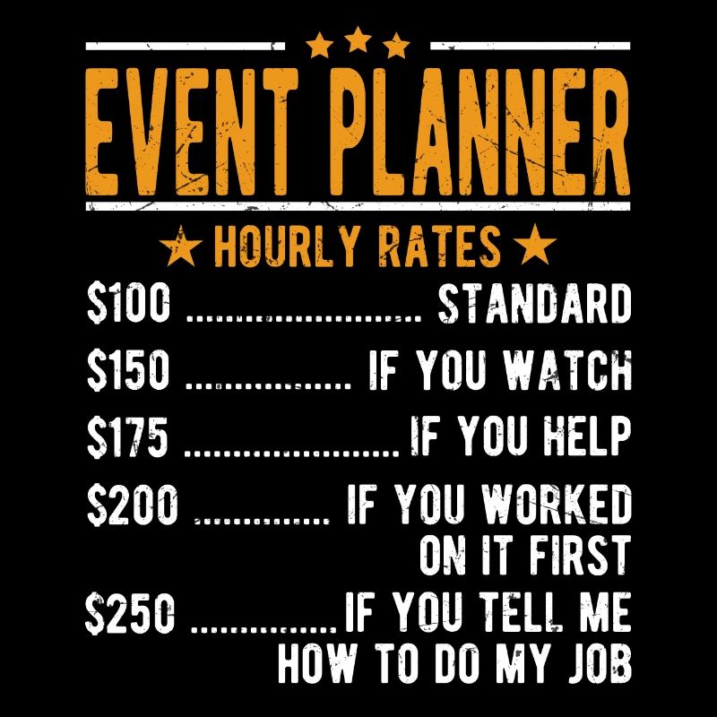 Event planner hourly wage