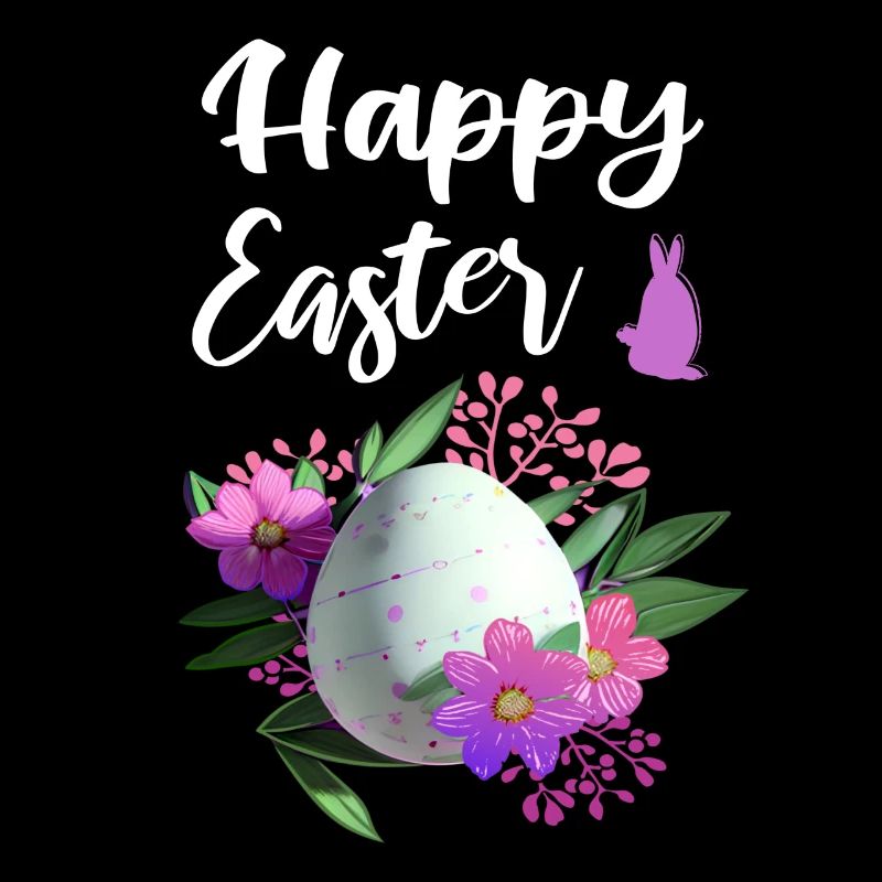 Happy Easter Flowers Easter Egg
